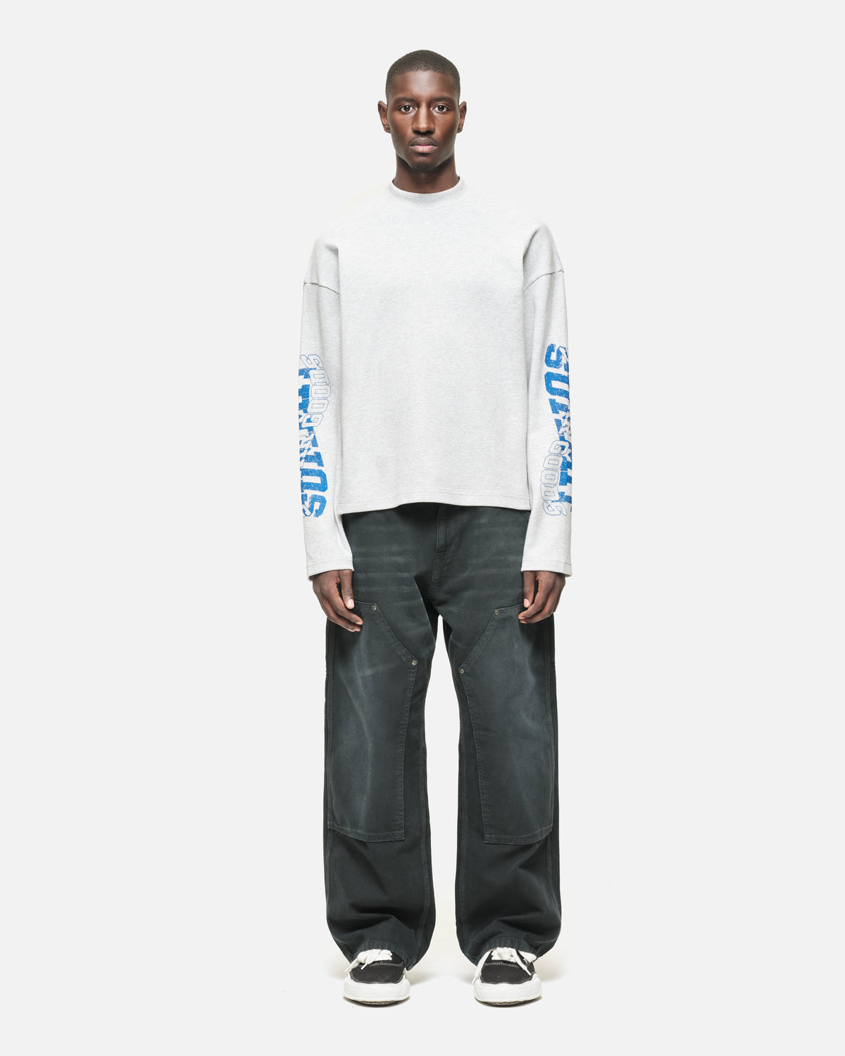 5 STAR GOODS WAFFLE LONG SLEEVE- GREY MARL