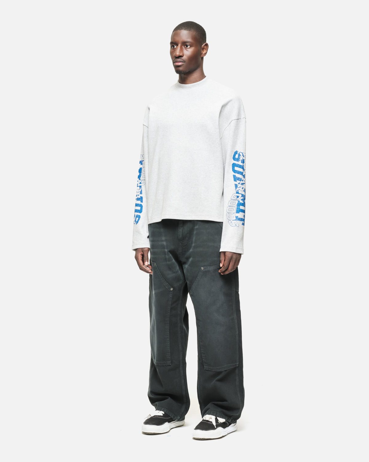 5 STAR GOODS WAFFLE LONG SLEEVE- GREY MARL