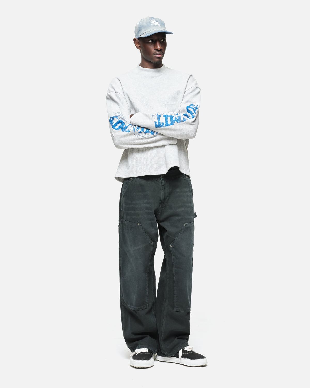 5 STAR GOODS WAFFLE LONG SLEEVE- GREY MARL