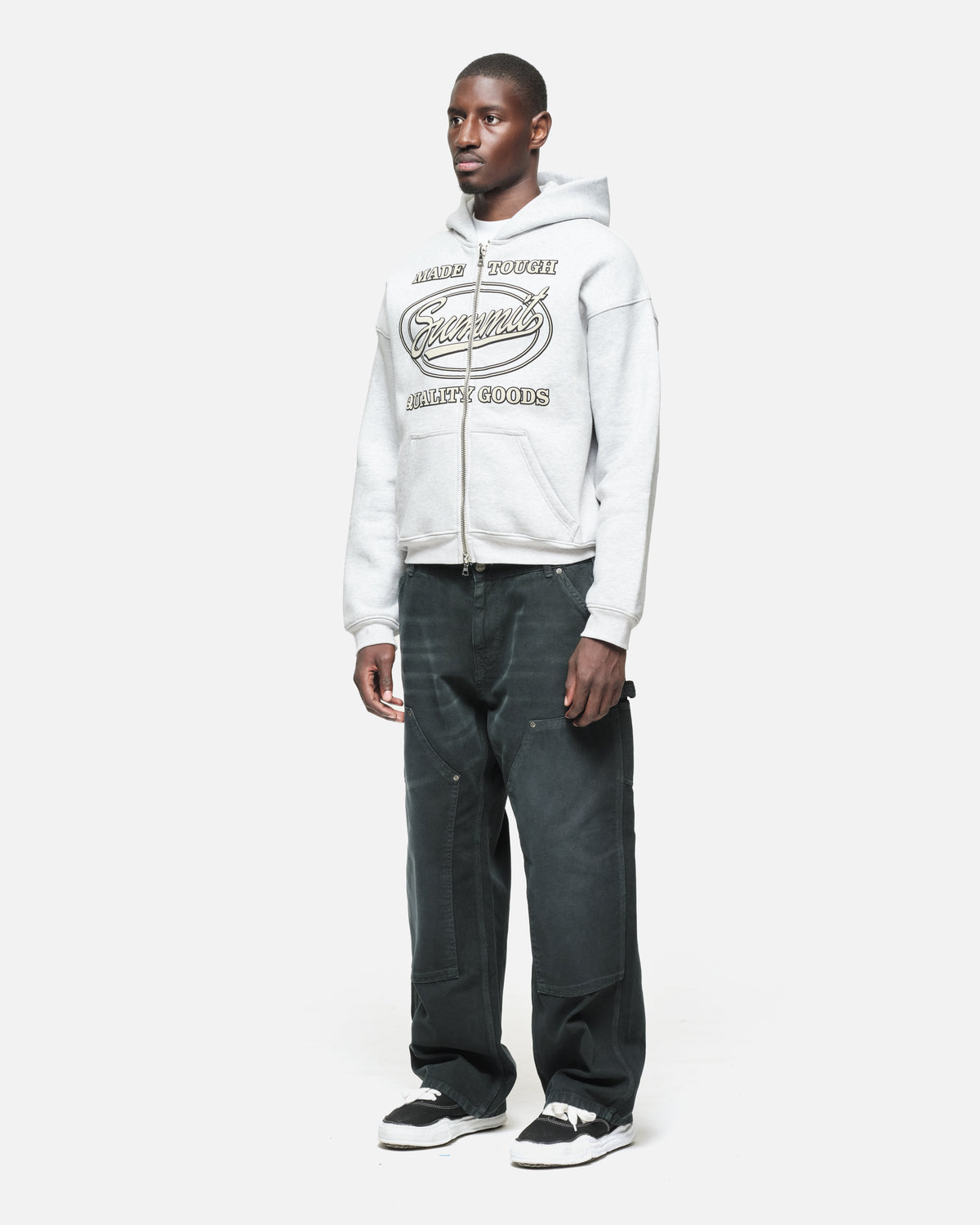 MADE TOUGH ZIP - GREY MARL