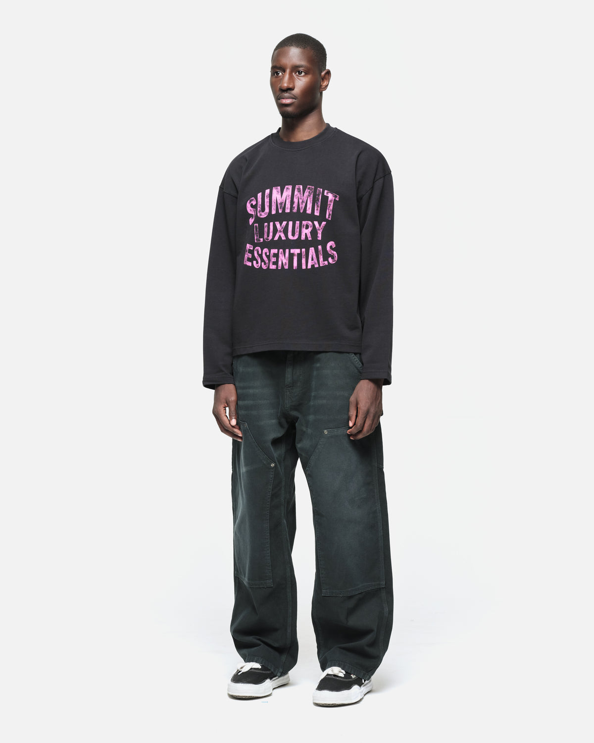 WATERCOLOUR LUXURY ESSENTIALS LONG SLEEVE - BLACK