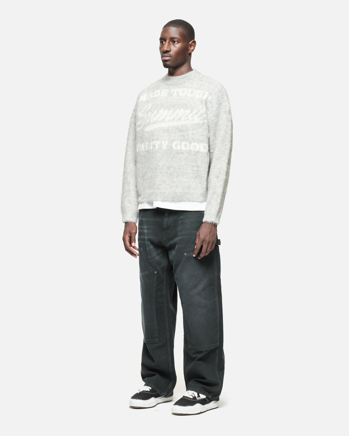 MADE TOUGH INTARSIA KNIT - GREY MARL