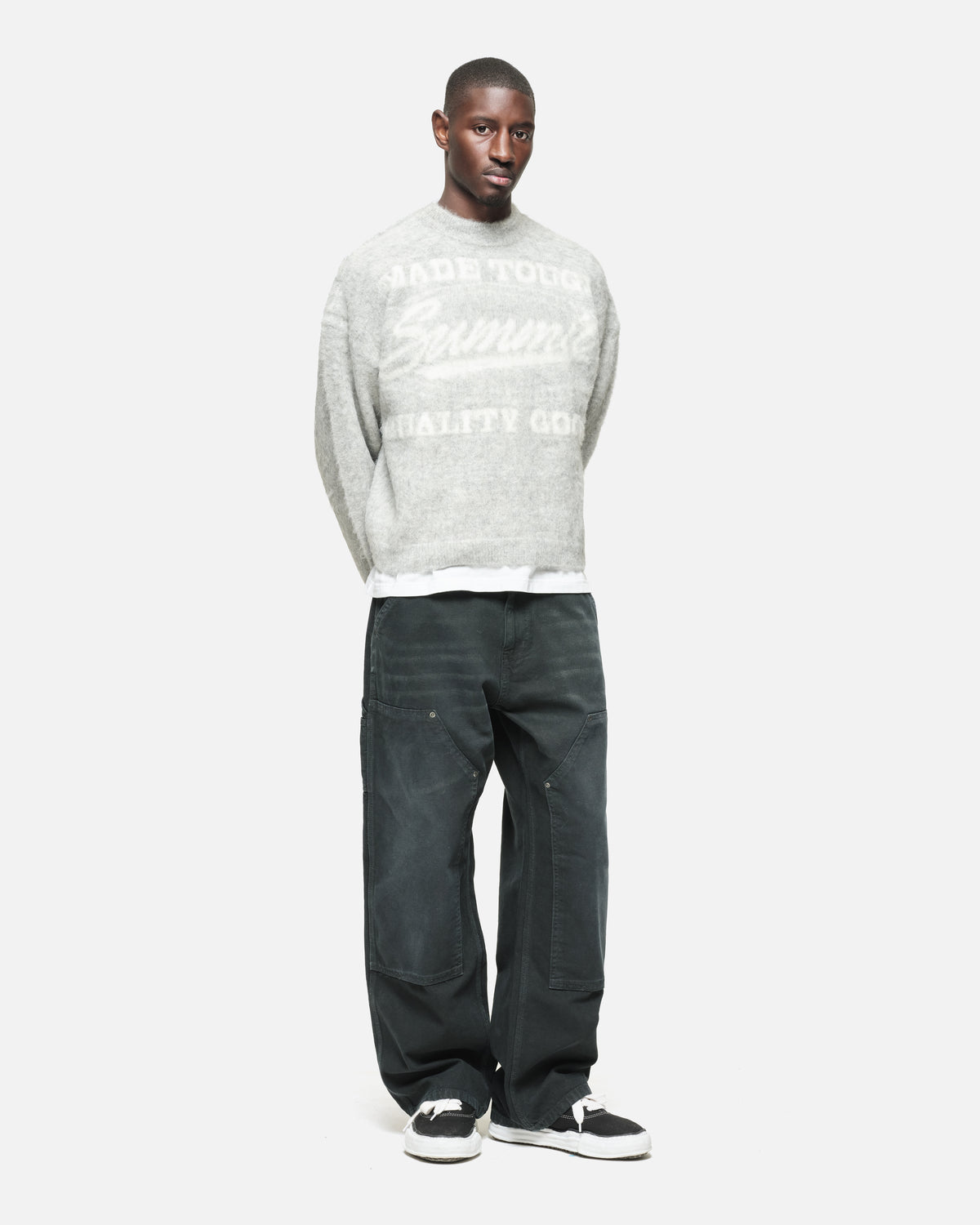 MADE TOUGH INTARSIA KNIT - GREY MARL