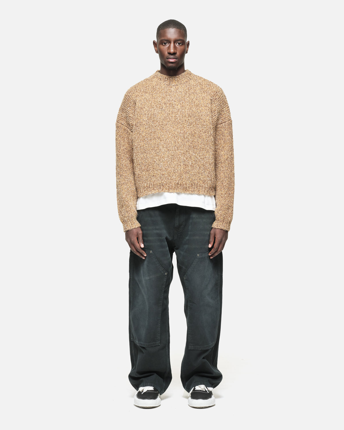 TWISTED KNIT JUMPER - BURNT ORANGE