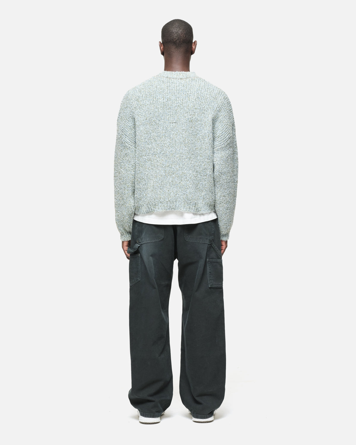 TWISTED KNIT PULLOVER JUMPER - SLATE