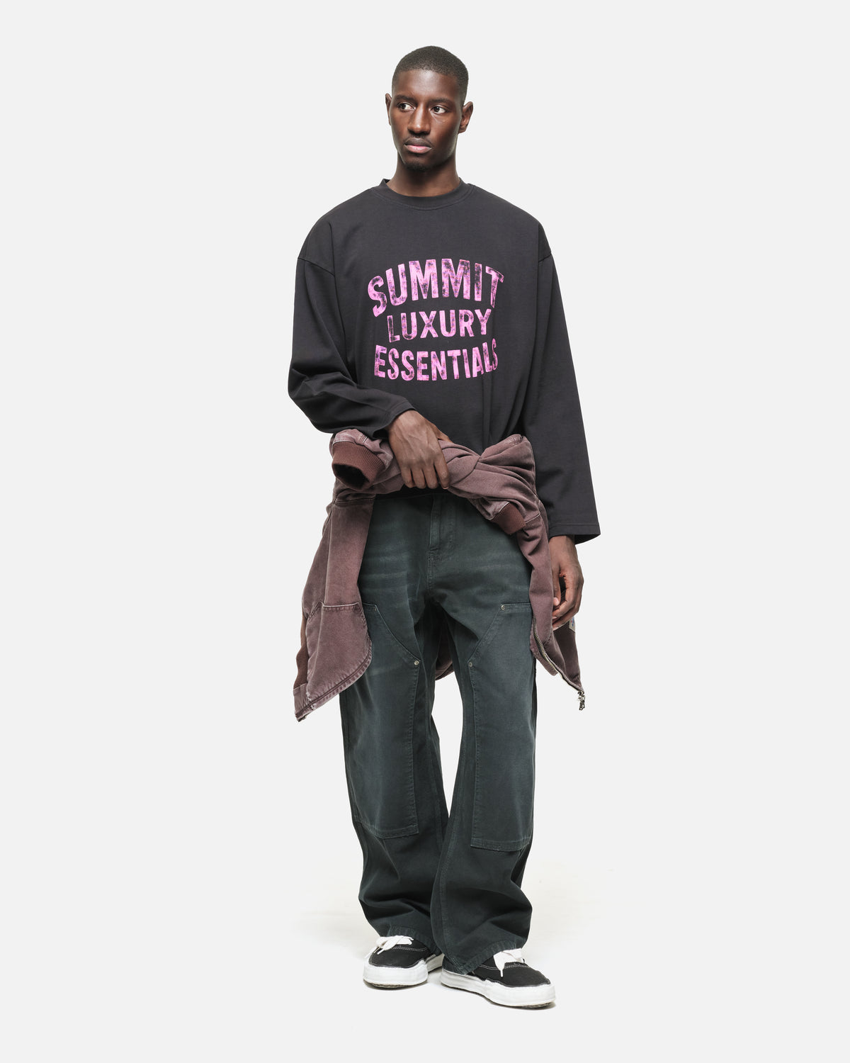 WATERCOLOUR LUXURY ESSENTIALS LONG SLEEVE - BLACK