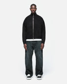 CHUNKY KNIT TRACK TOP - BLACK