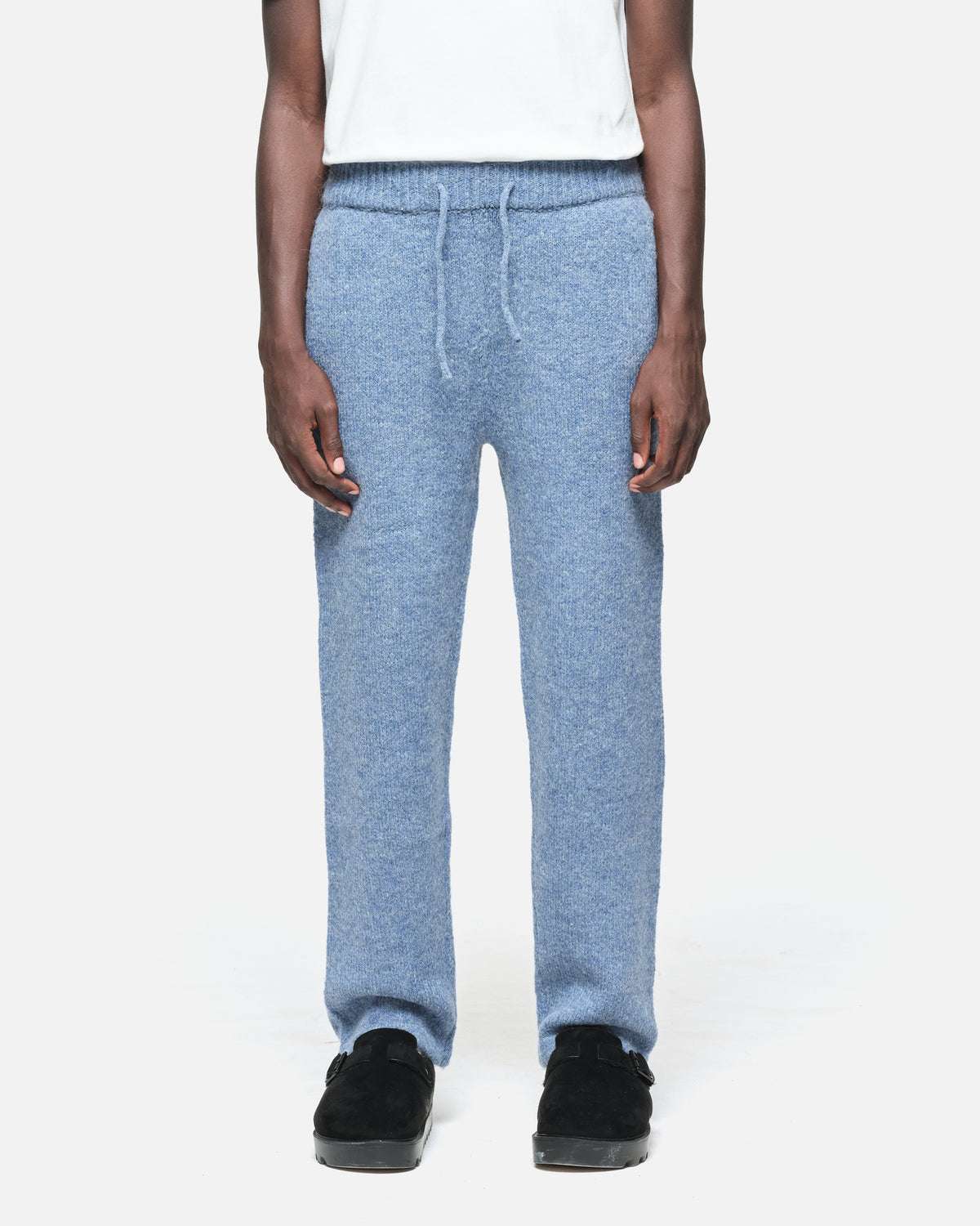 KNITTED TROUSER - DUSTED BLUE