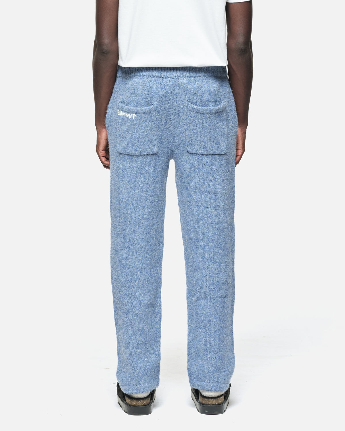 KNITTED TROUSER - DUSTED BLUE