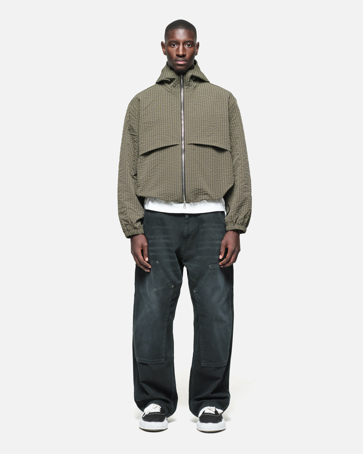 RIPSTOP WINDBREAKER - OLIVE CHECK