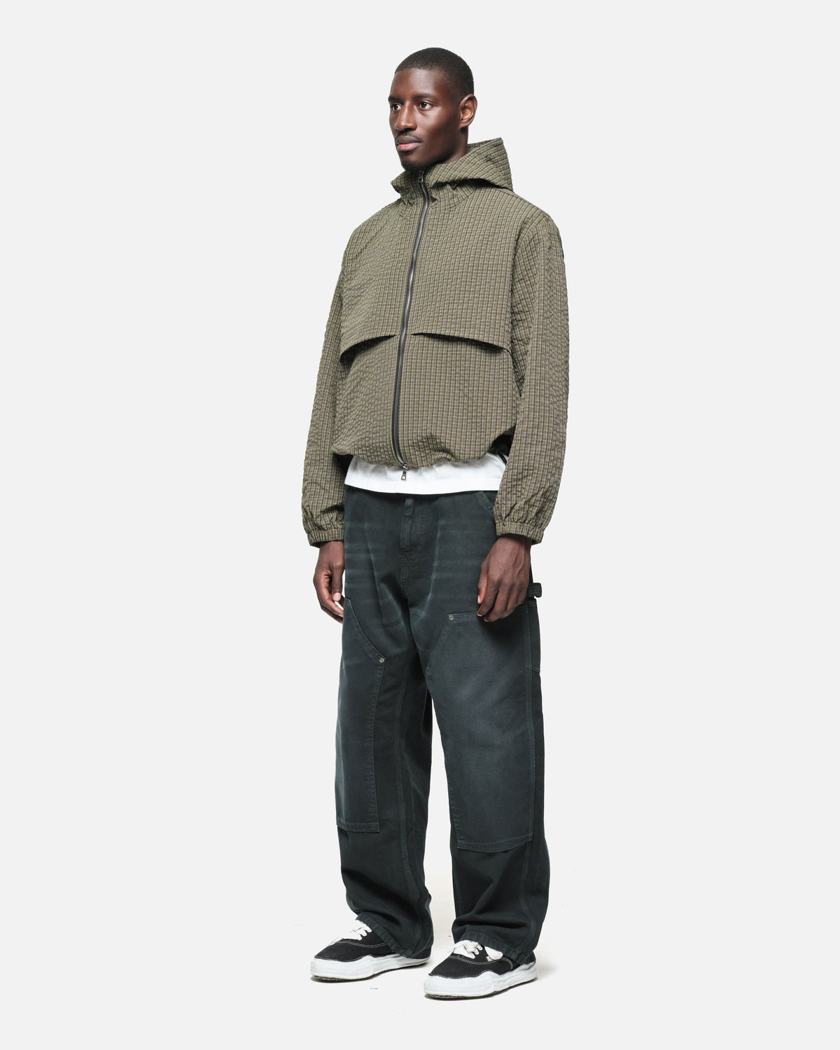 RIPSTOP WINDBREAKER - OLIVE CHECK