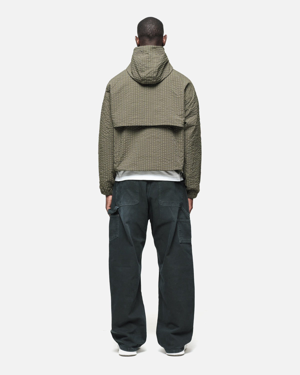 RIPSTOP WINDBREAKER - OLIVE CHECK