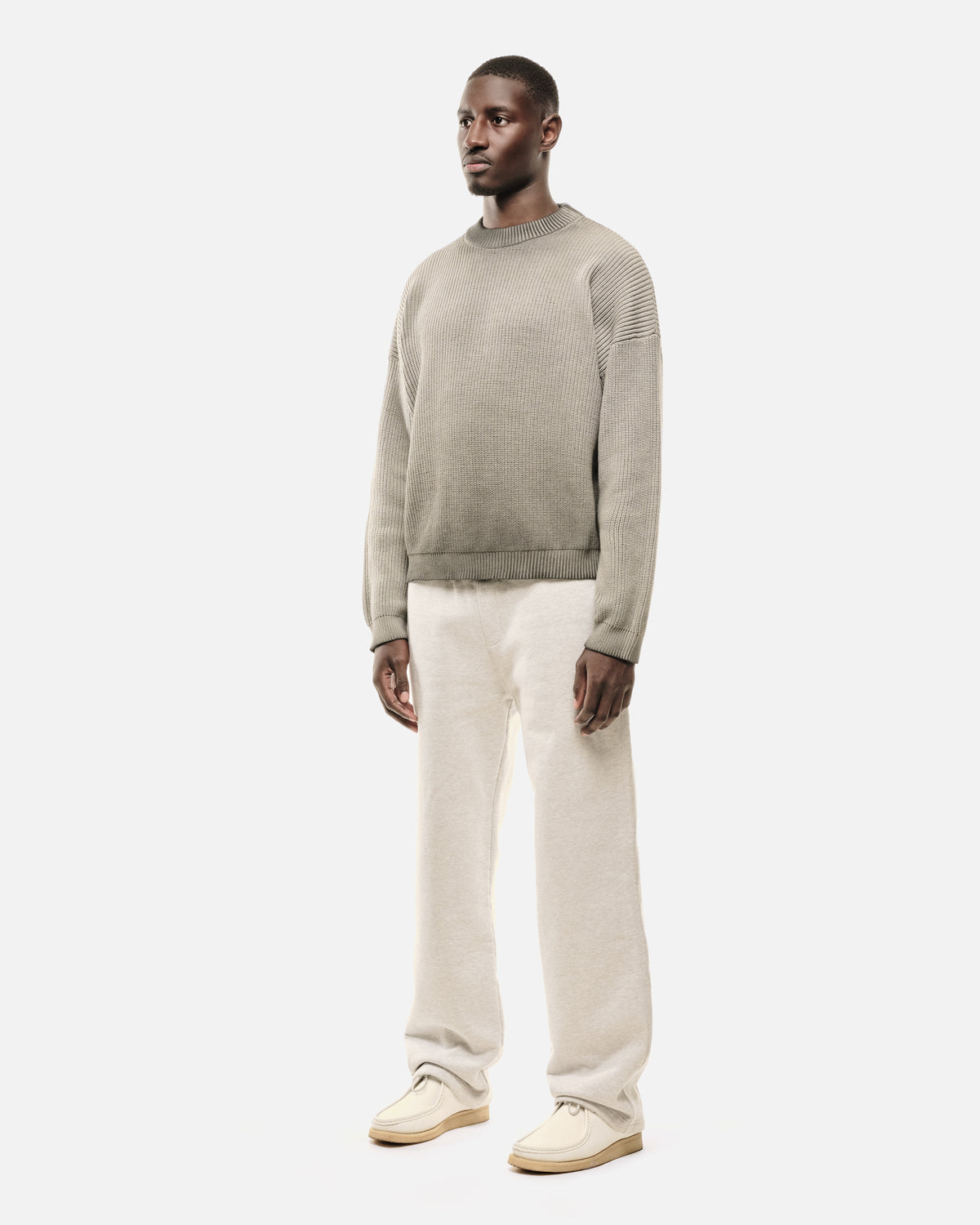 WASHED KNIT JUMPER - GREY