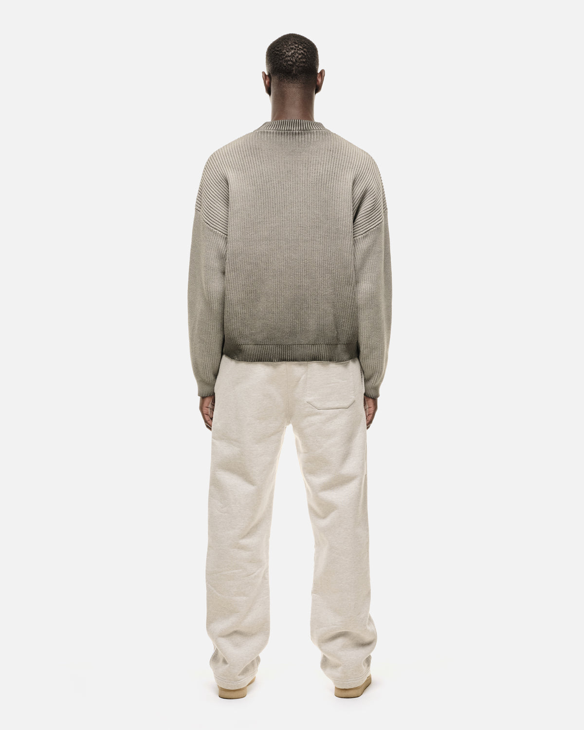 WASHED KNIT JUMPER - GREY