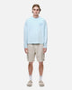 WATERCOLOUR PRINT LONG SLEEVE T-SHIRT - PALE BLUE