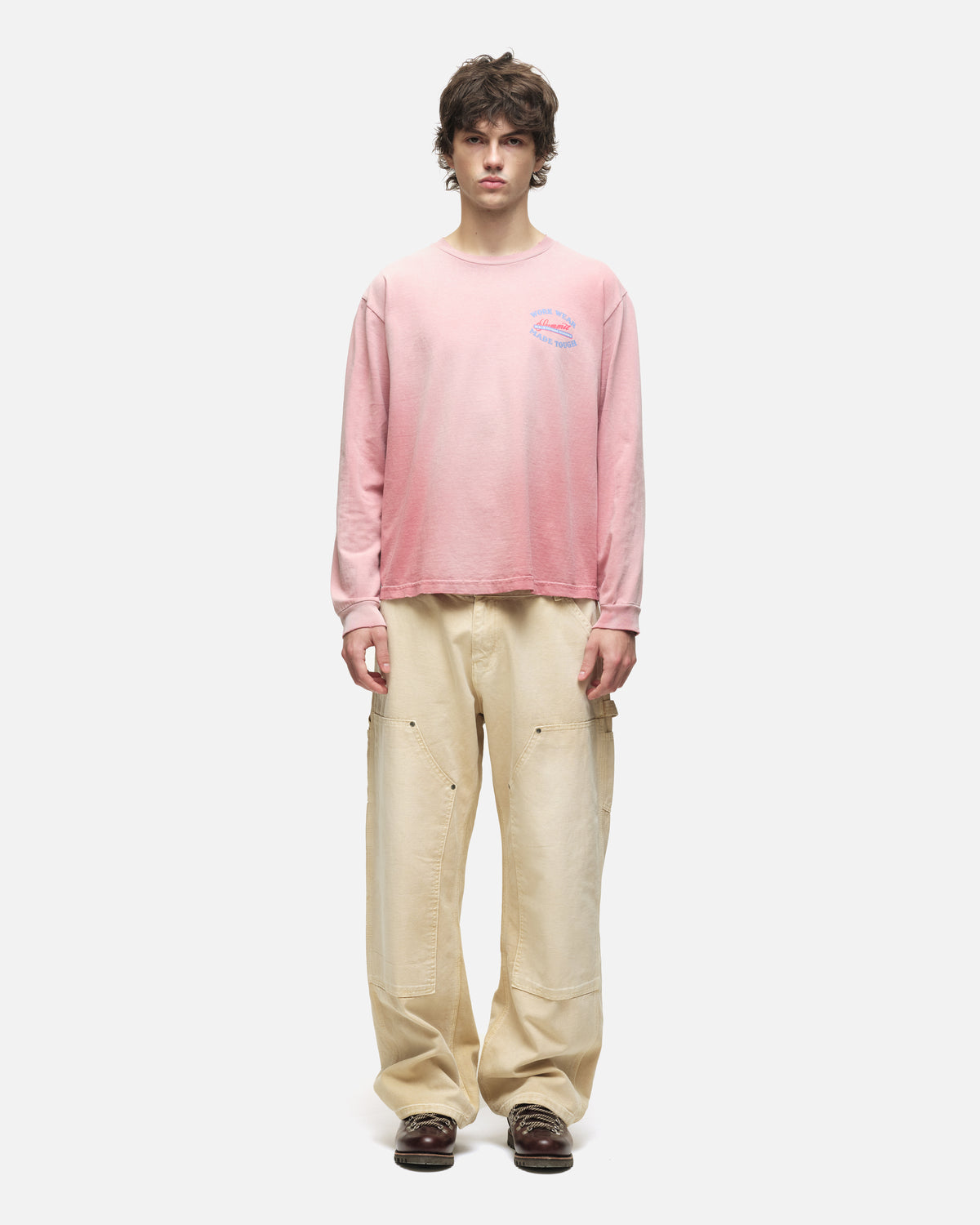 MADE TOUGH LONG SLEEVE T-SHIRT - SUN FADE RED