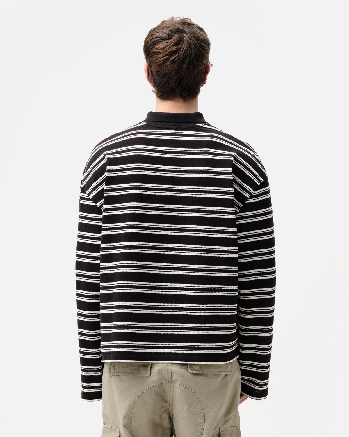 PIQUE POLO - BLACK STRIPE