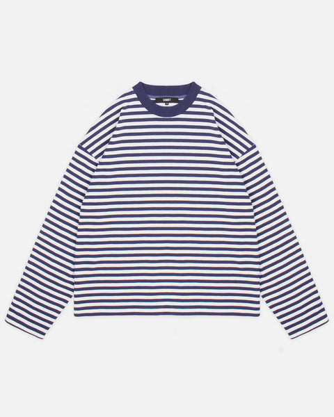 HEAVYWEIGHT LONG SLEEVE T-SHIRT - NAVY STRIPE – Summit
