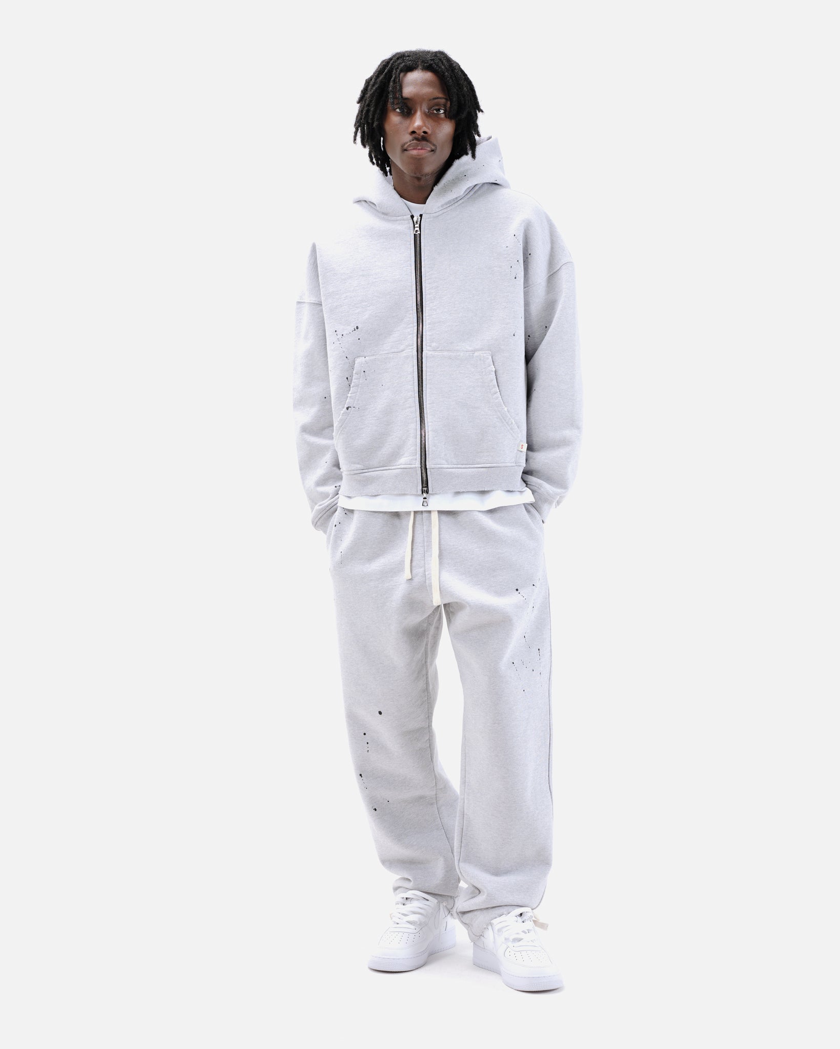 SUN FADE ZIP HOODIE - MARL GREY – Summit