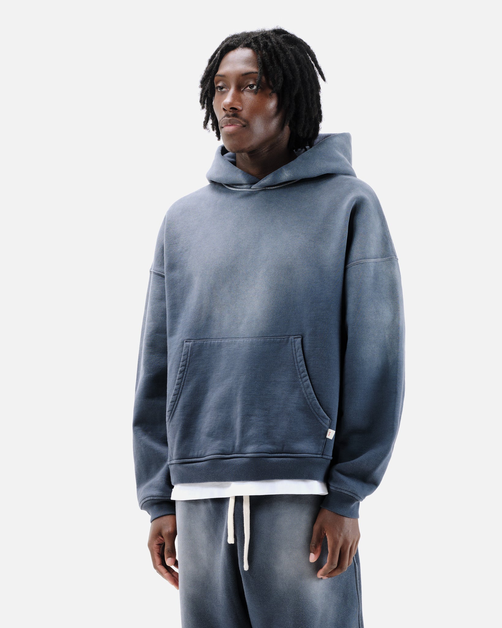 トップス THREEFACE TWO TONE AUN FADED HOODIE Sun Faded Vintage Double Face Two Tone Hoodies - Pullover