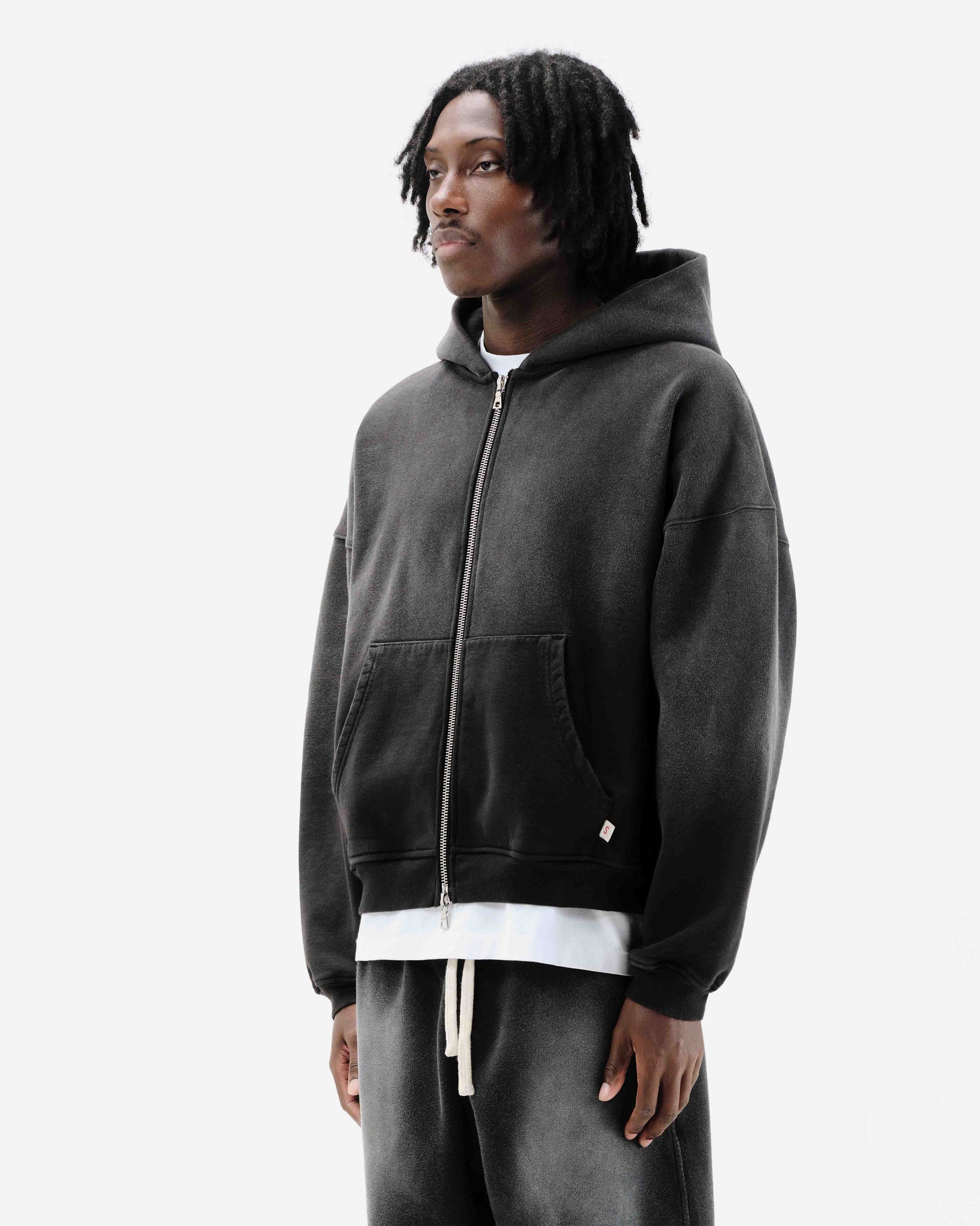 SUN FADE ZIP HOODIE - BLACK from Summit Clothing UK