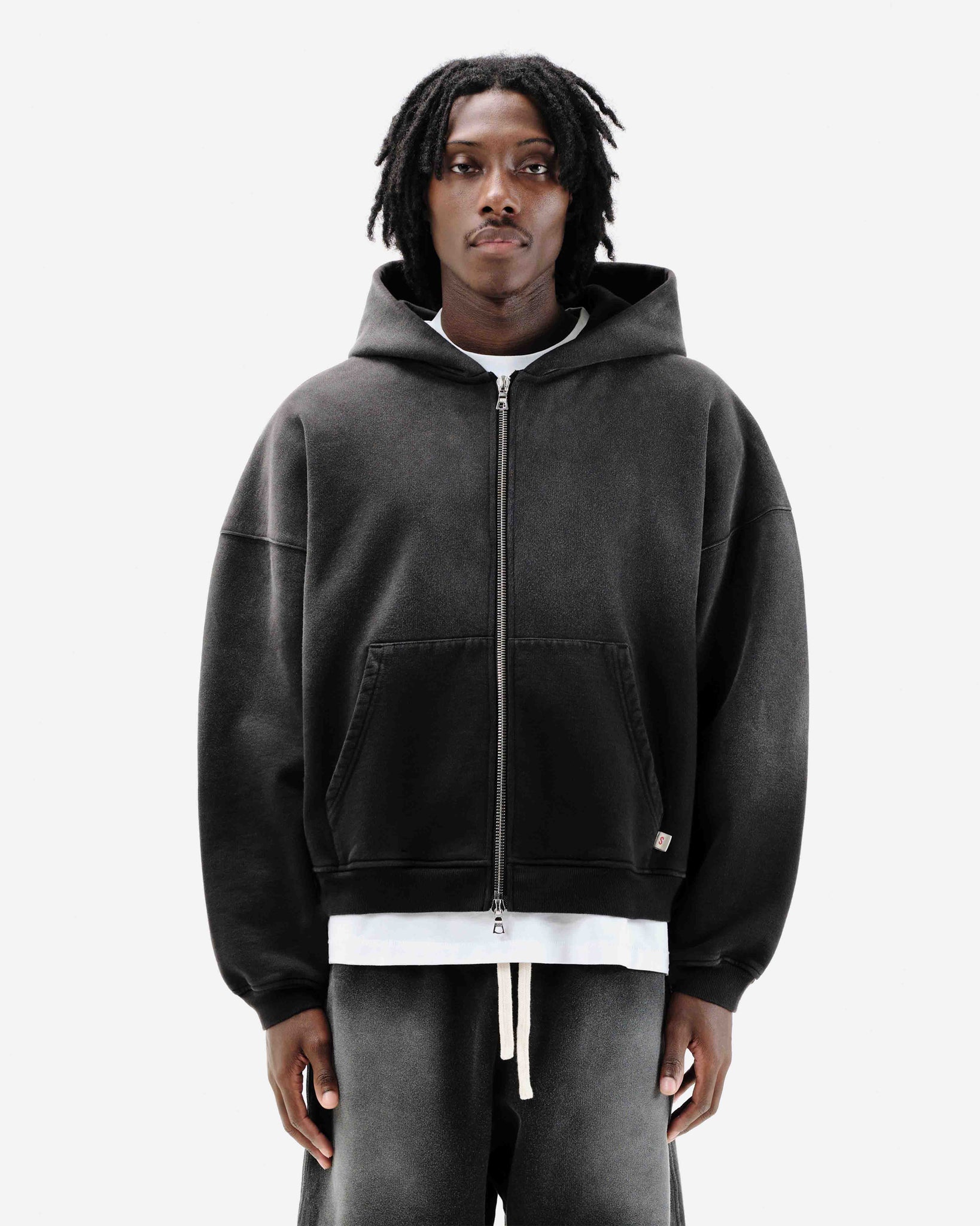 SUN FADE ZIP HOODIE - BLACK from Summit Clothing UK