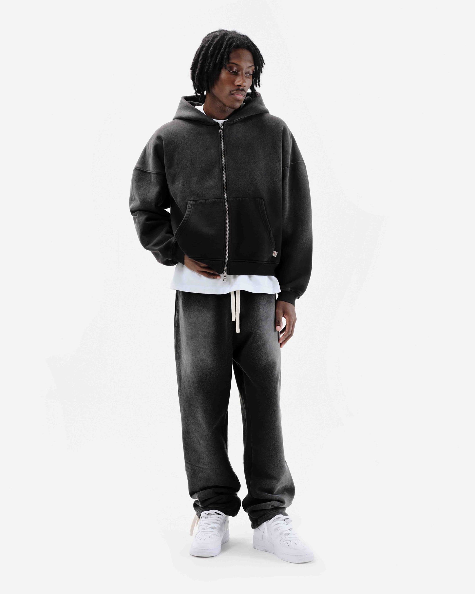 SUN FADE ZIP HOODIE - BLACK from Summit Clothing UK