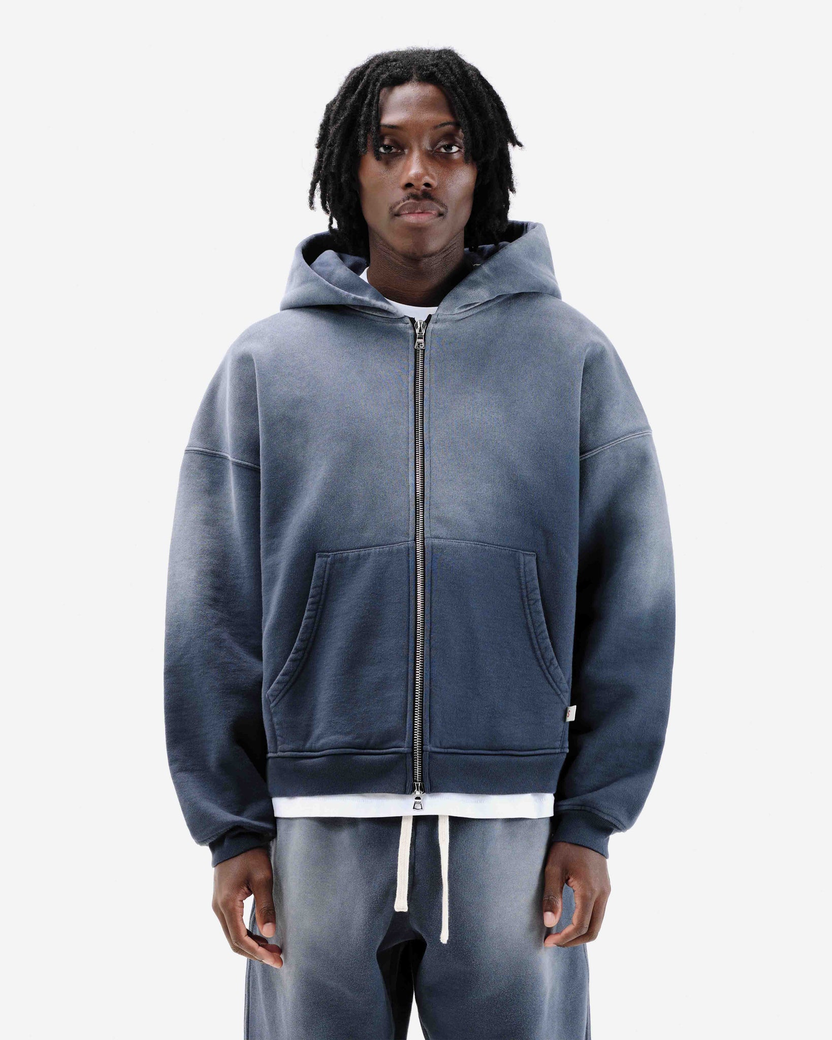 SUN FADE ZIP HOODIE - BLUEBERRY from Summit Clothing UK