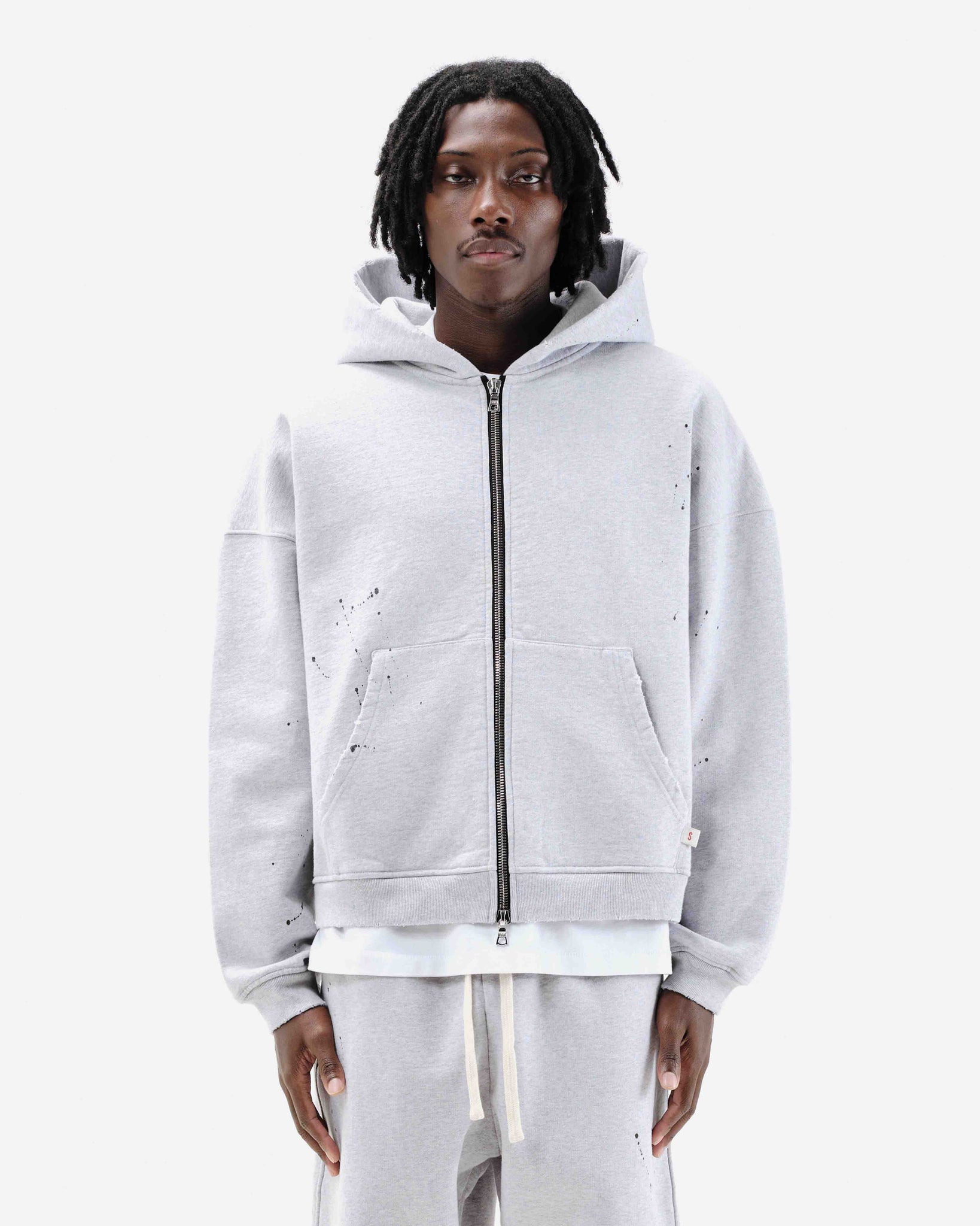 SUN FADE ZIP HOODIE - MARL GREY from Summit Clothing UK