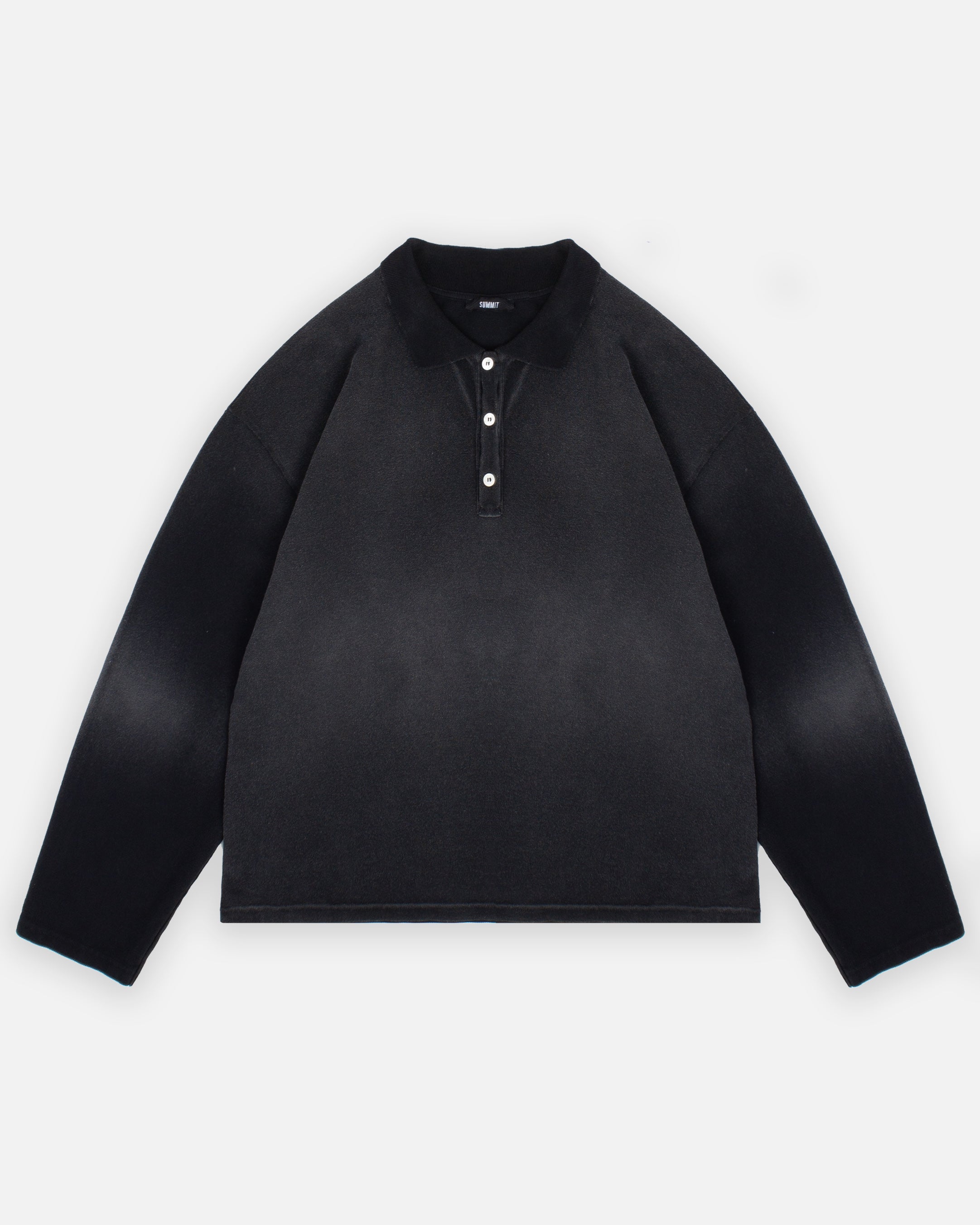 PIQUE POLO - SUN FADED BLACK – Summit