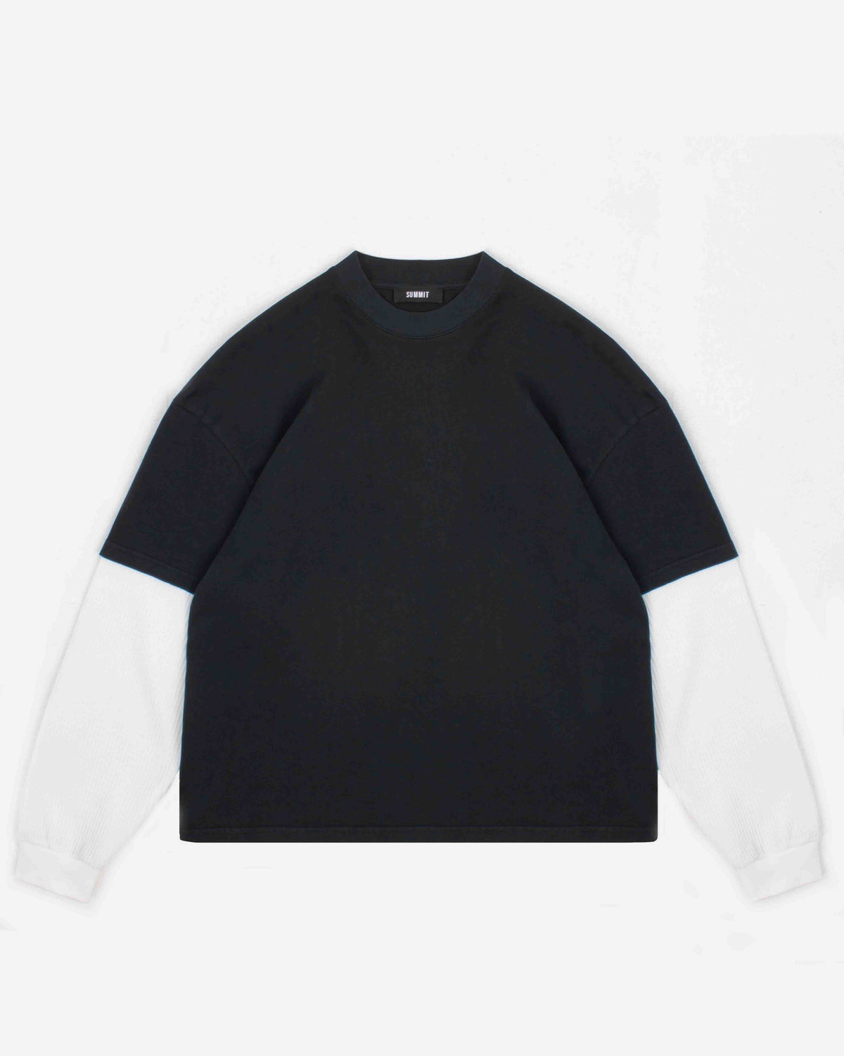 THERMAL LAYERED LONG SLEEVE T-SHIRT - VINTAGE BLACK from Summit Clothing UK