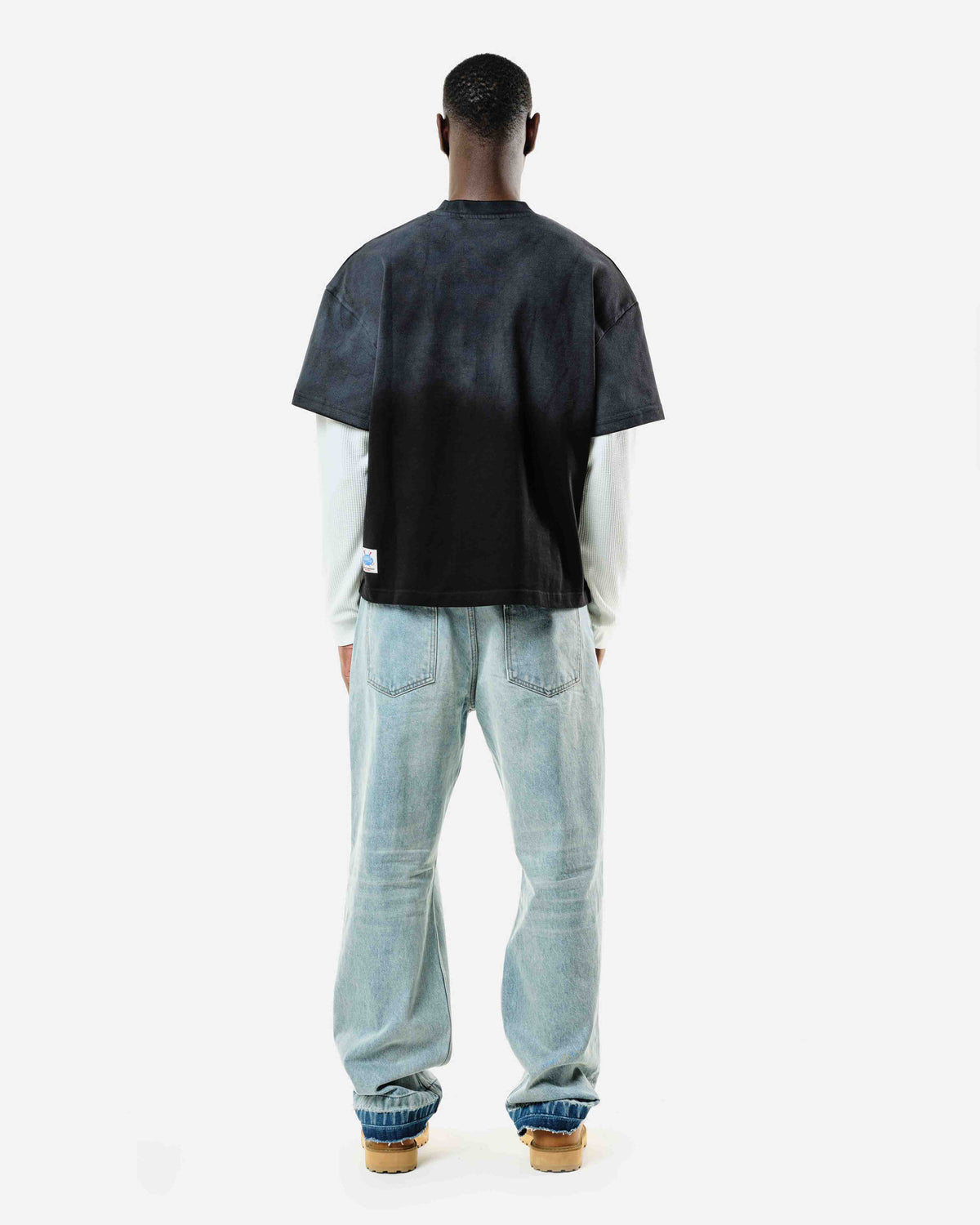 THERMAL LAYERED LONG SLEEVE T-SHIRT - VINTAGE BLACK from Summit Clothing UK