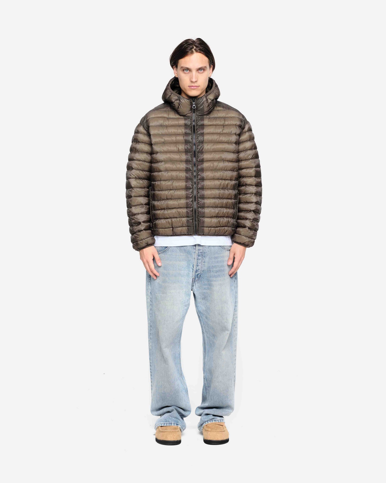 TRANSLUCENT PUFFER - OLIVE from Summit Clothing UK
