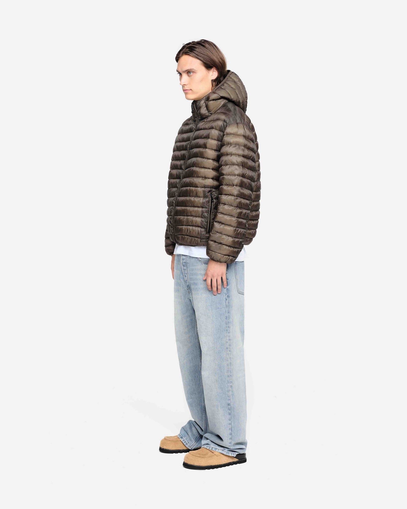 TRANSLUCENT PUFFER - OLIVE from Summit Clothing UK