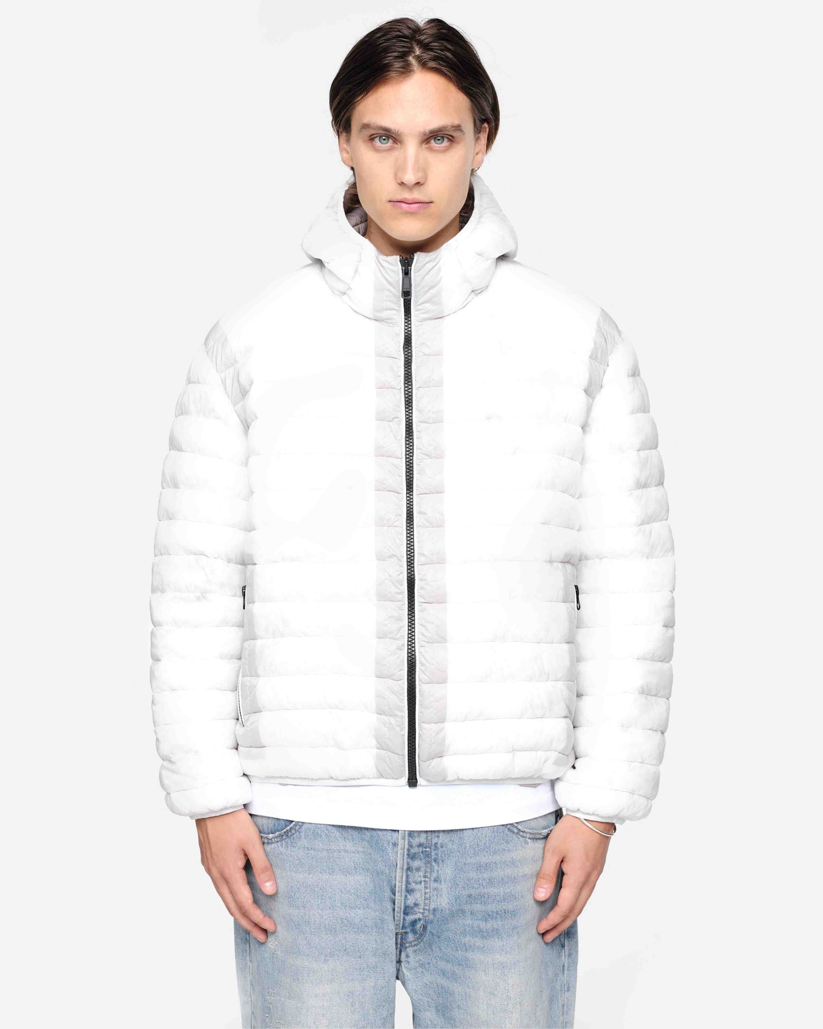 TRANSLUCENT PUFFER - WHITE from Summit Clothing UK