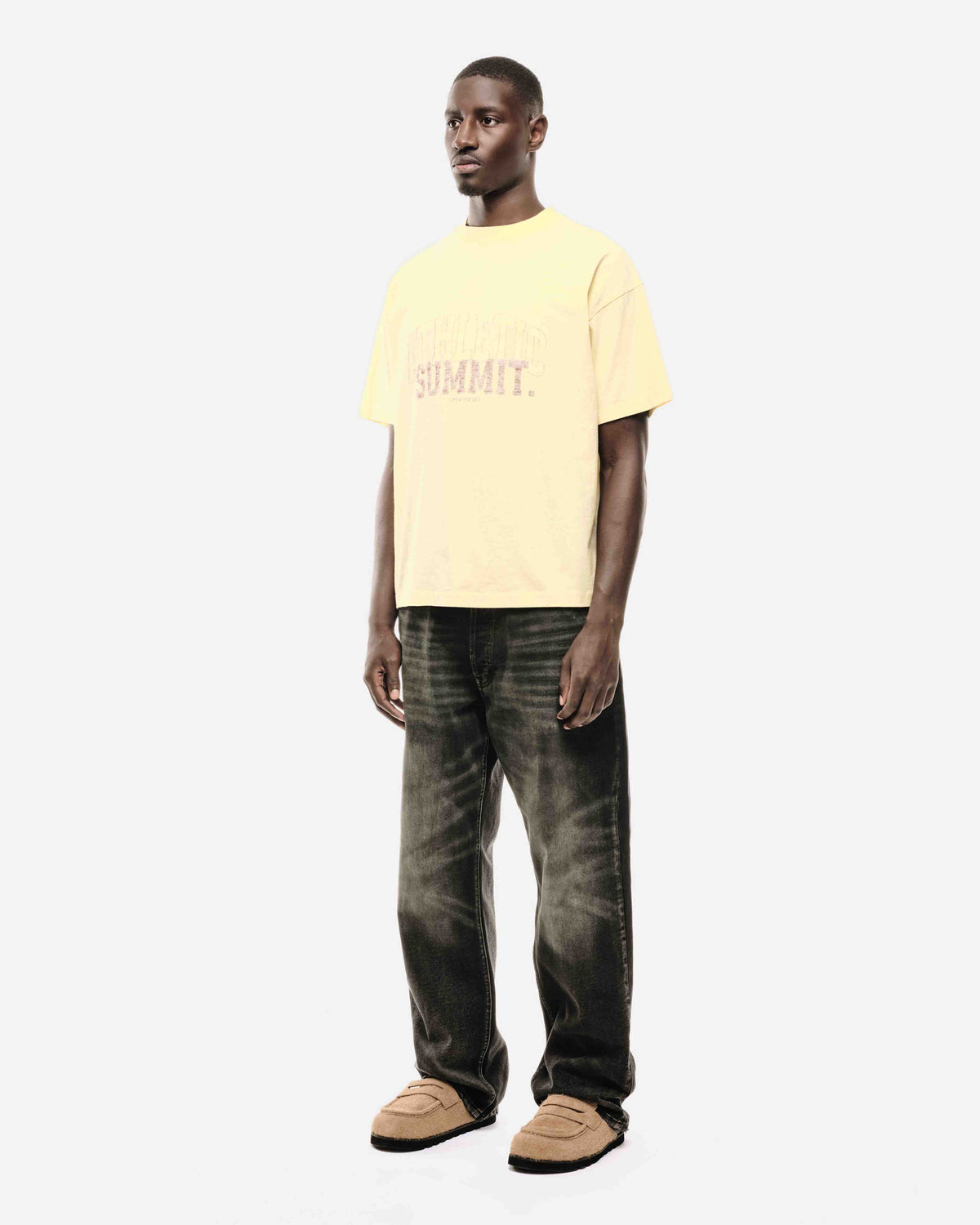 VINTAGE ATHLETICS T-SHIRT - VINTAGE YELLOW from Summit Clothing UK