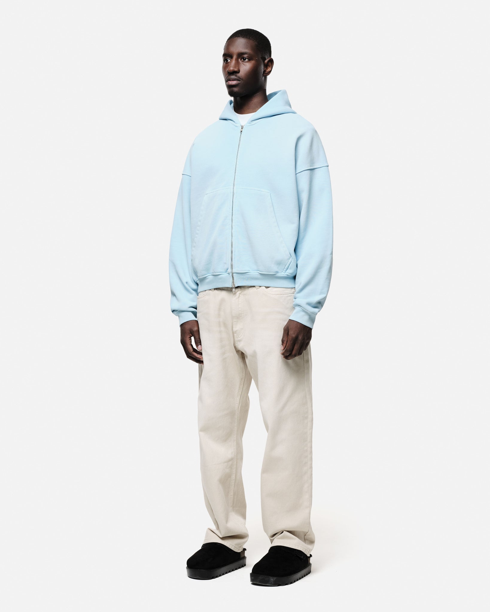 VINTAGE ZIP HOODIE - WASHED BLUE from Summit Clothing UK