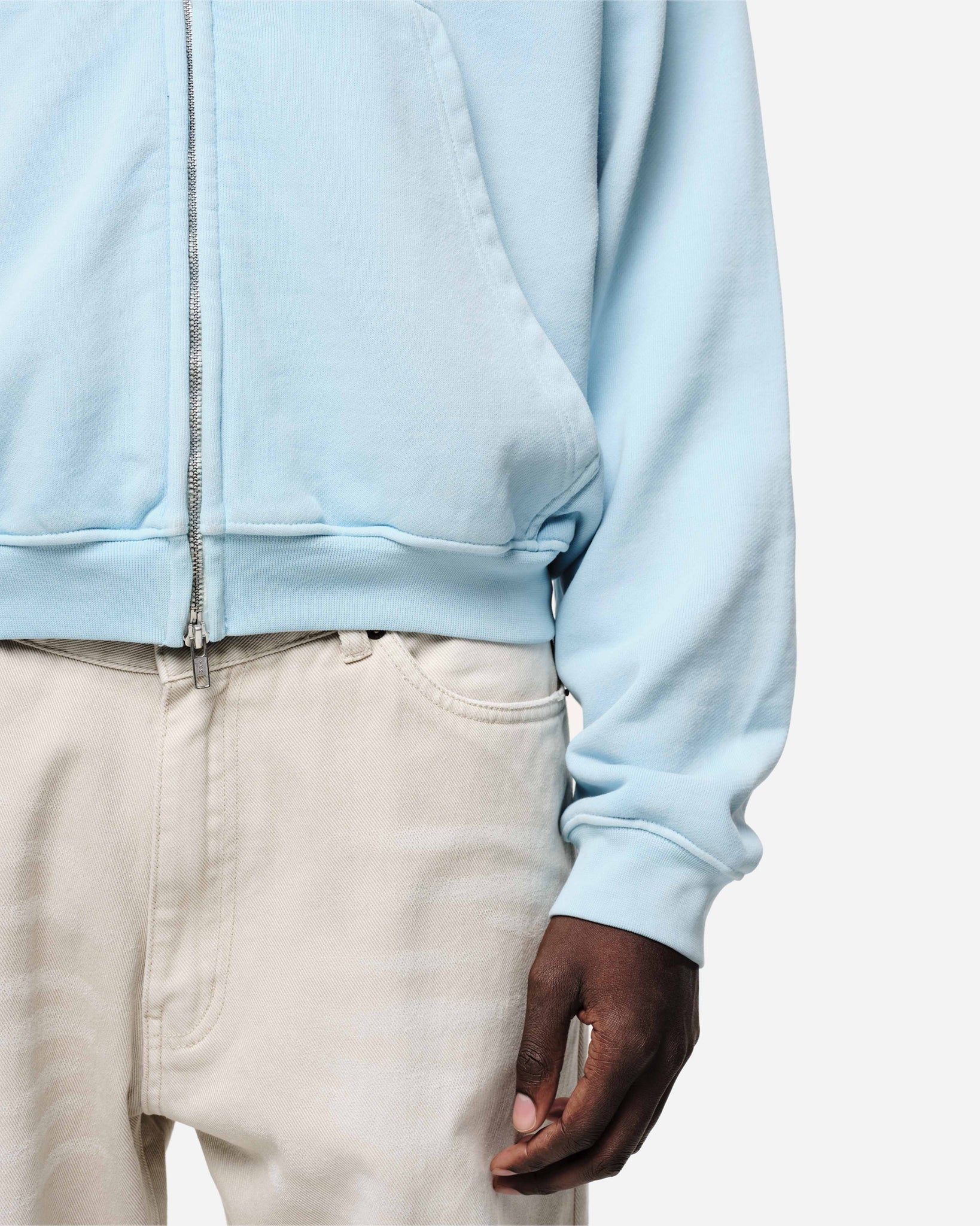VINTAGE ZIP HOODIE - WASHED BLUE from Summit Clothing UK