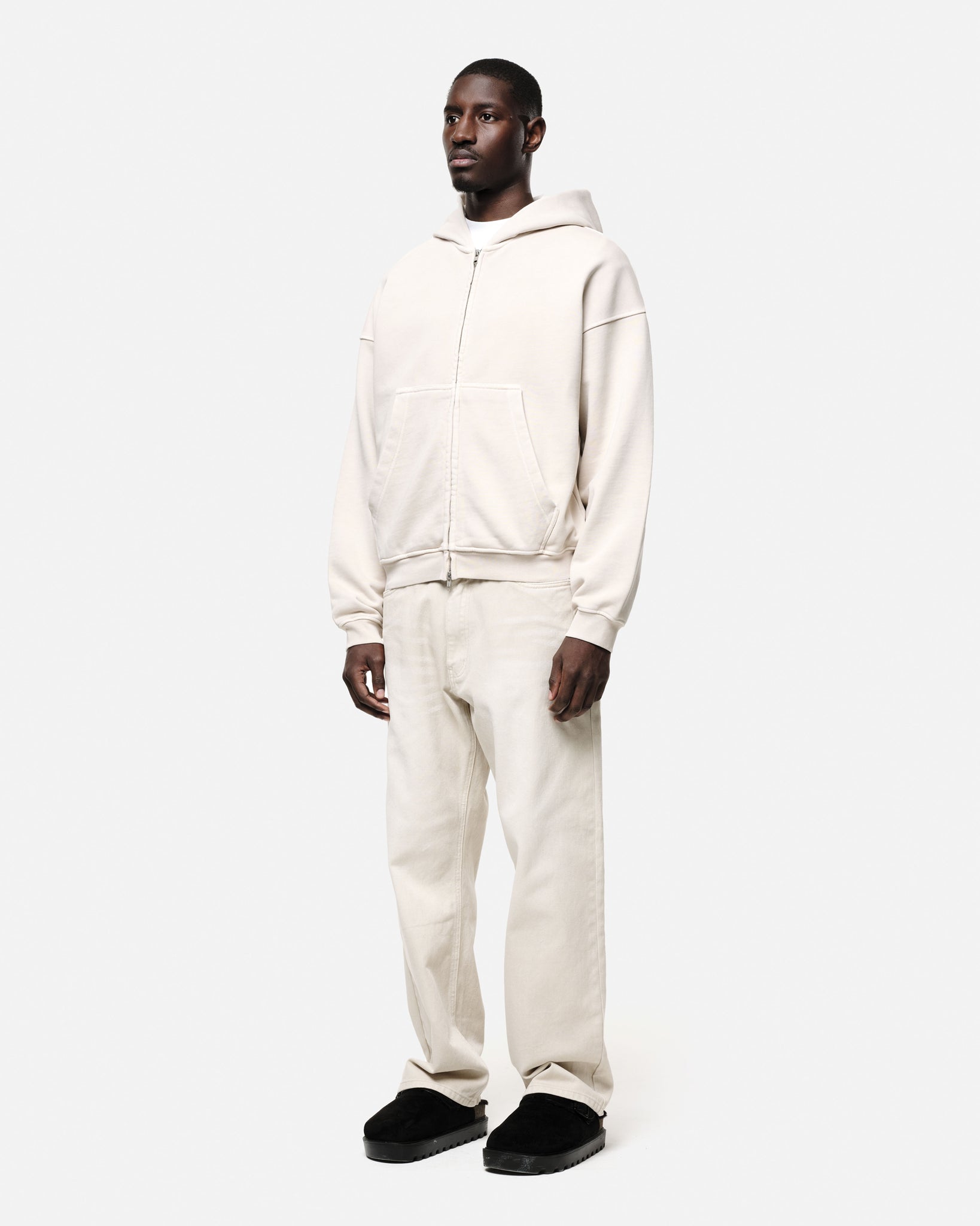 VINTAGE ZIP HOODIE - WASHED BONE from Summit Clothing UK