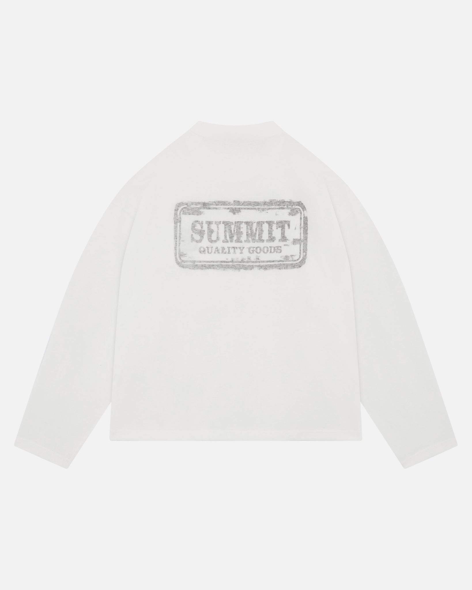 WATERCOLOUR PRINT LONG SLEEVE T-SHIRT - VINTAGE WHITE from Summit Clothing UK
