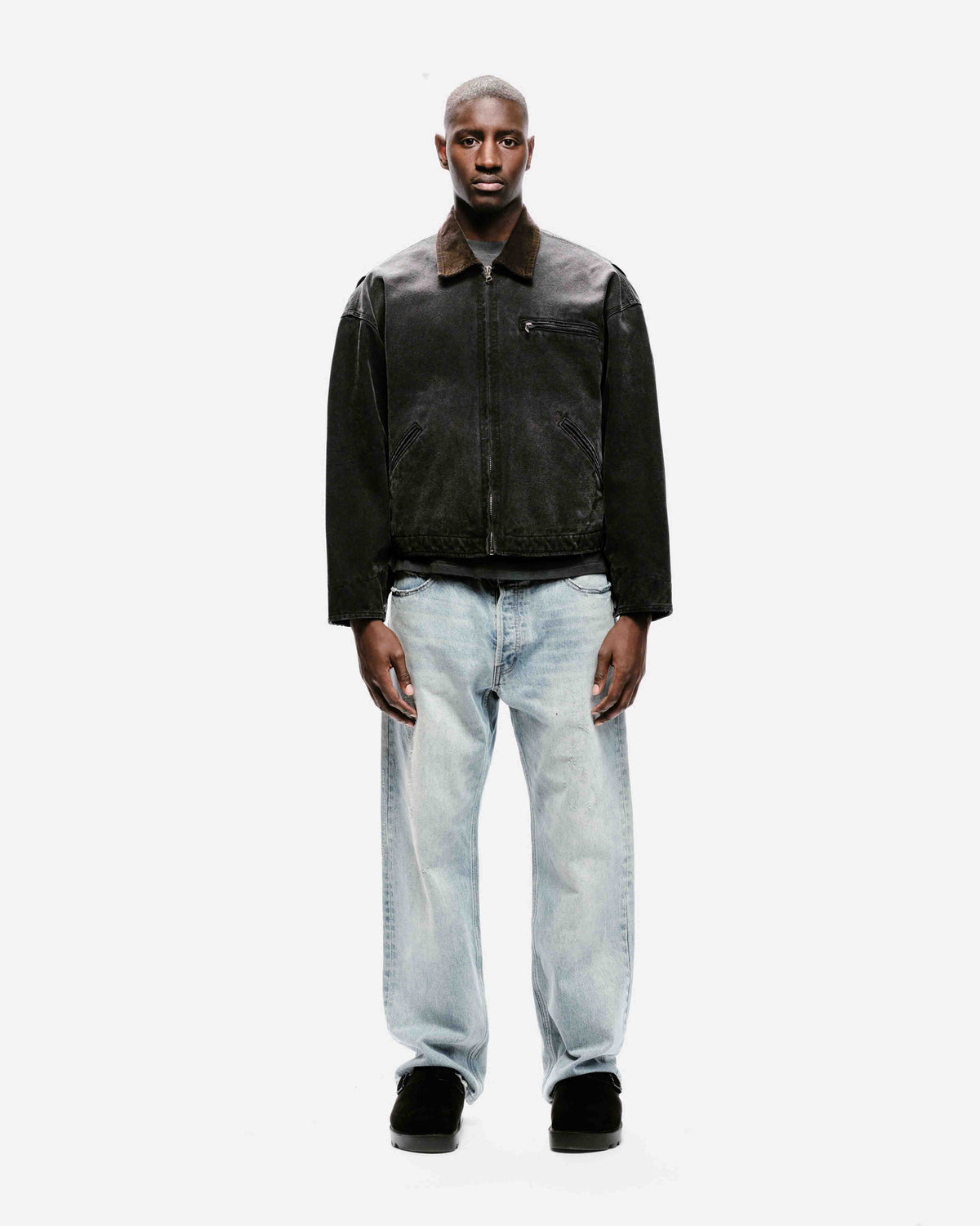 WORKERS JACKET - SUN FADED BLACK